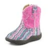 Infant Roper Pink Chevron Glitter Square Toe Cowboy Boot -Shoe Promotion Store 0901619012922
