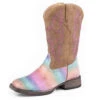 Rainbow Glitter Square Toe Boots 2 Rainbow Glitter Square Toe Boots -Shoe Promotion Store 0901819032141