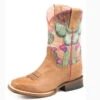 Roper Kid's Brown Cactus Square Toe Boot -Shoe Promotion Store 0901870221544