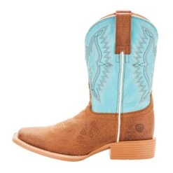 Ariat Kid's Tan And Blue Bristo Square Toe Boot 9 Ariat Kid's Tan And Blue Bristo Square Toe Boot -Shoe Promotion Store 10025167 side