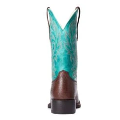 Ariat Women's Dark Cottage/Turquoise Square Toe Boots 9 Ariat Women's Dark Cottage/Turquoise Square Toe Boots -Shoe Promotion Store 10033870 heel