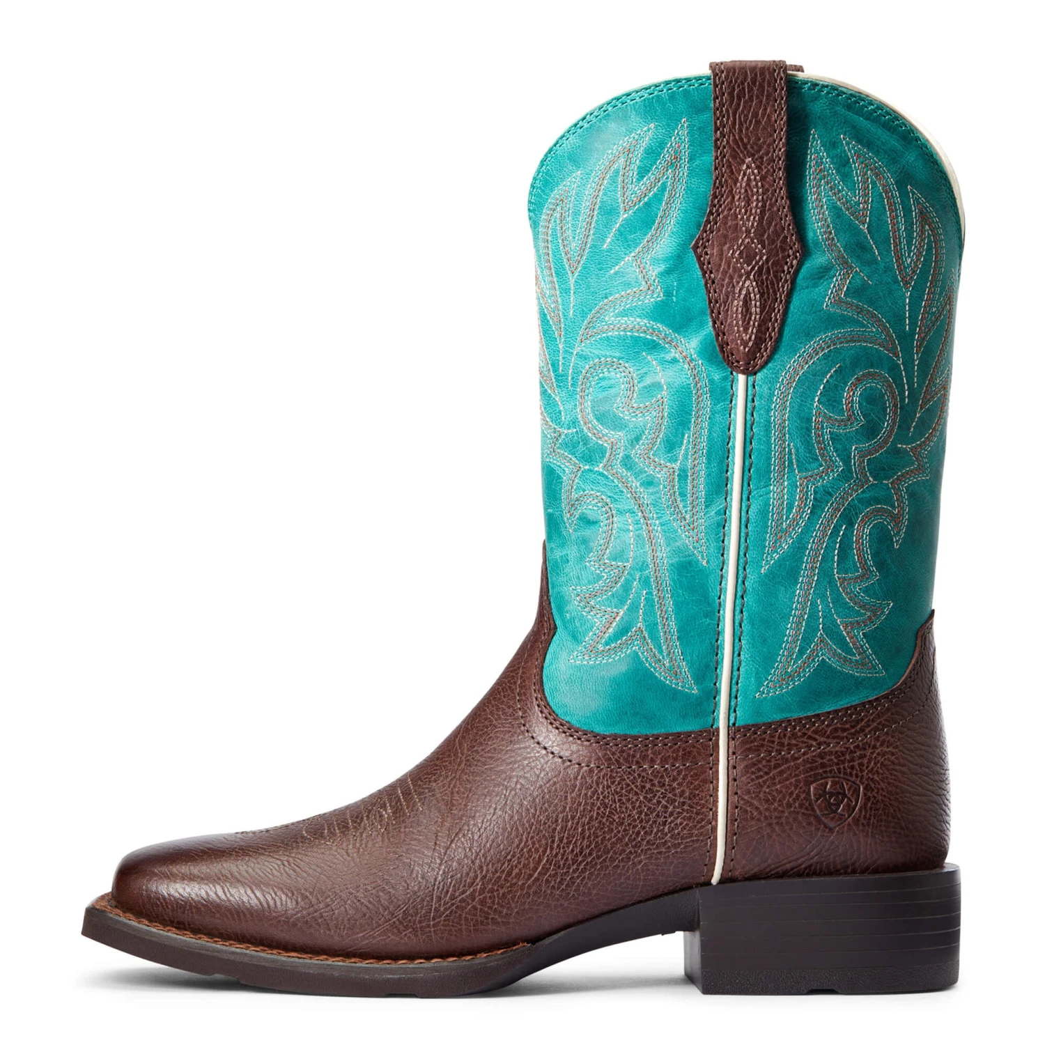 Ariat Women's Dark Cottage/Turquoise Square Toe Boots 4 Ariat Women's Dark Cottage/Turquoise Square Toe Boots - Image 2