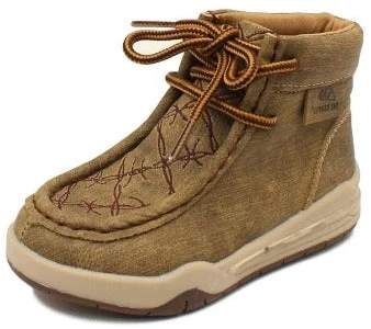 Brown Kid's Jackson Barbed Wire Light Up Moccasin 3 Brown Kid's Jackson Barbed Wire Light Up Moccasin