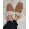 Minnetonka Moccasins Tan Sheep Skin Mule Slippers 2 Minnetonka Moccasins Tan Sheep Skin Mule Slippers -Shoe Promotion Store 20210929 162027