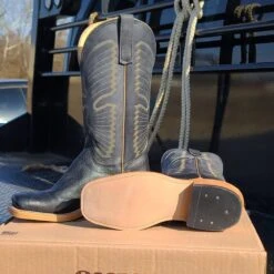 Olathe Black Smooth Ostrich Boots -Shoe Promotion Store 20220120 134824copy