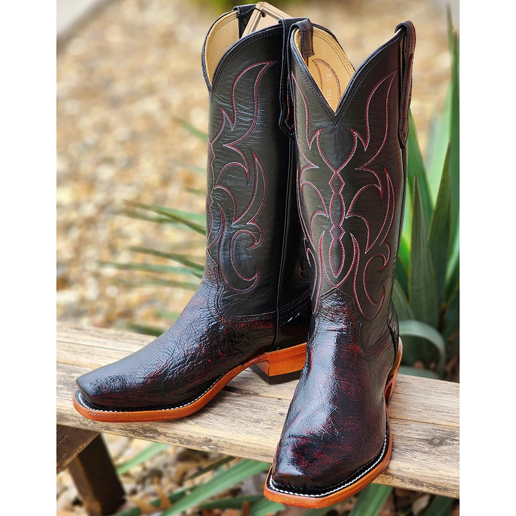 Ladies Fenoglio Black Cherry Smooth Ostrich 4 Ladies Fenoglio Black Cherry Smooth Ostrich - Image 2