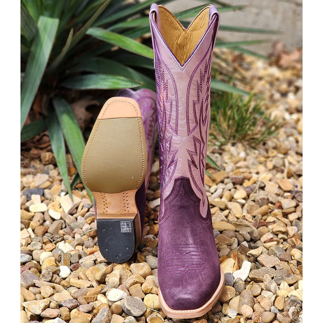 Macie Bean Berry Suede Square Toe Boots 6 Macie Bean Berry Suede Square Toe Boots - Image 4