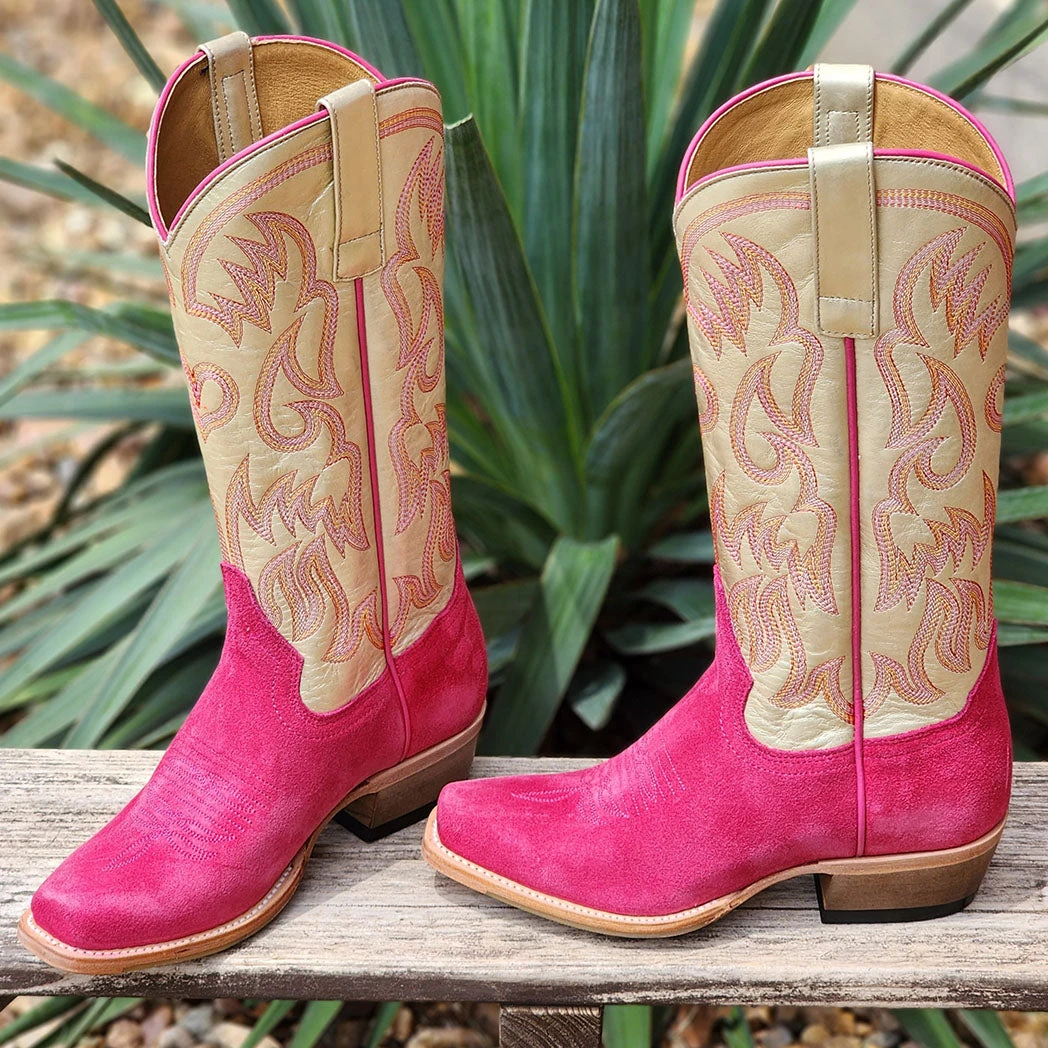 Macie Bean Hot Pink Square Toe Boots 4 Macie Bean Hot Pink Square Toe Boots - Image 2