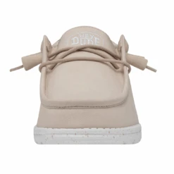 Heydude Hey Dude Men's Wally Slub Canvas Natural -Shoe Promotion Store 40009 106 WALLYSLUBCANVAS NATURAL LEFTFRONT