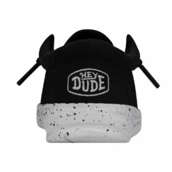 Heydude Hey Dude Wally Toddler Slub Canvas Black -Shoe Promotion Store 40029 001 WALLYTODDLERSLUBCANVAS BLACK RIGHTBACK