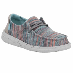 Heydude Hey Dude Youth Wendy Sunset Pink -Shoe Promotion Store 40111 9C9 WENDYYOUTHSTRETCH SUNSETPINK RIGHTANGLE