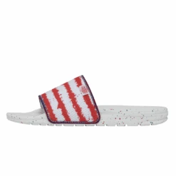 Heydude Hey Dude Chandler Knit Flag Slides -Shoe Promotion Store 40114 1JR CHANDLERKNIT FLAG LEFTSIDE