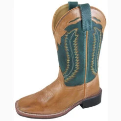 Smoky Mountain Youth Brown And Green Frank Square Toe Boot