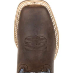 Durango Little Kid's Blue And Brown Square Toe Boot -Shoe Promotion Store DBT0218C 6 LARGE 536fb854 9931 4527 b572 f61be305a4ad