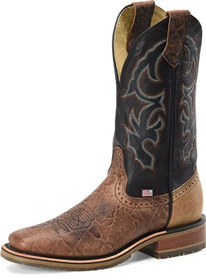 Double H Kenia Brown And Black Top Boot 4 Double H Kenia Brown And Black Top Boot - Image 2
