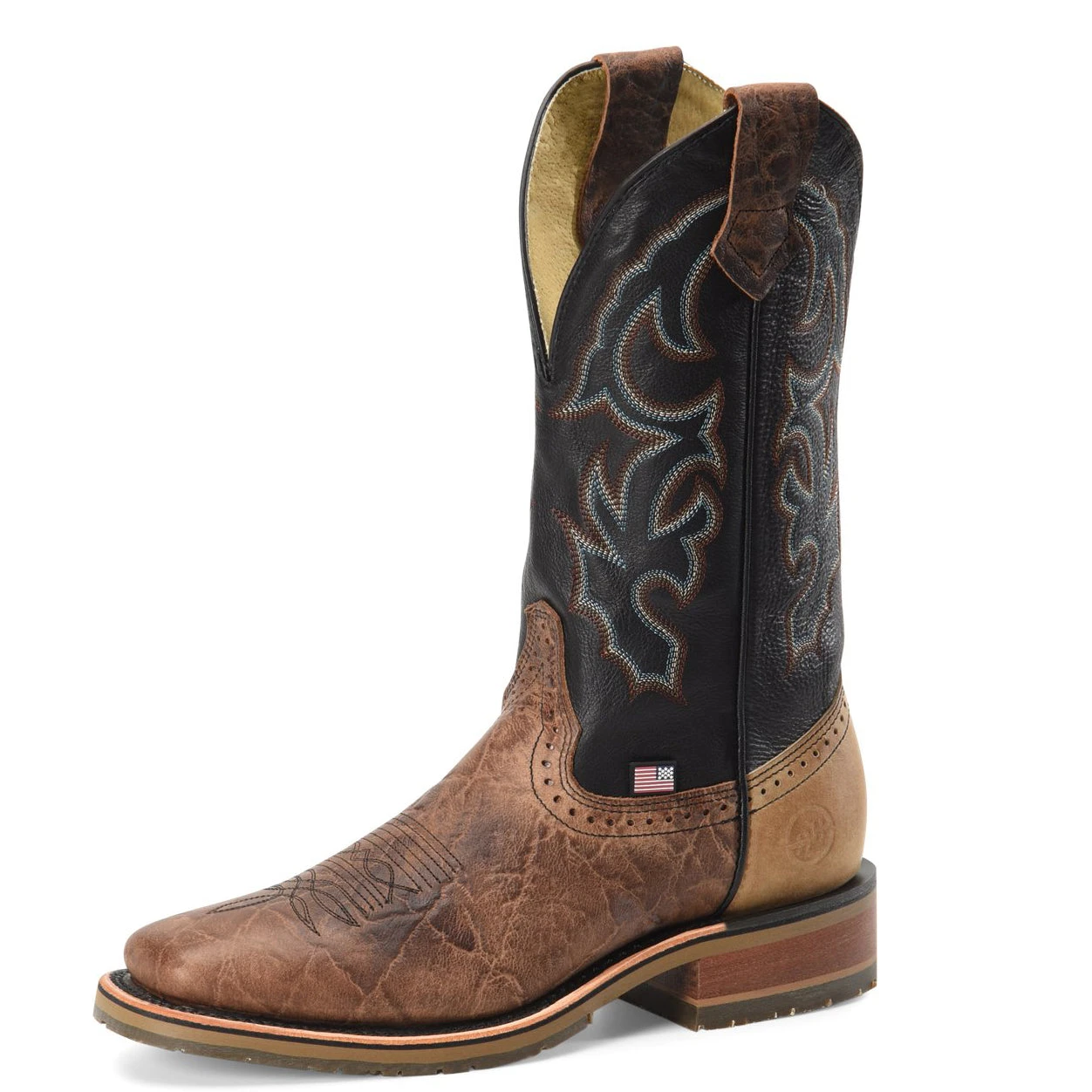 Double H Kenia Brown And Black Top Boot 3 Double H Kenia Brown And Black Top Boot