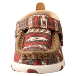 Twisted X Red And Brown Aztec Infant Moccasins -Shoe Promotion Store IHYC001 5
