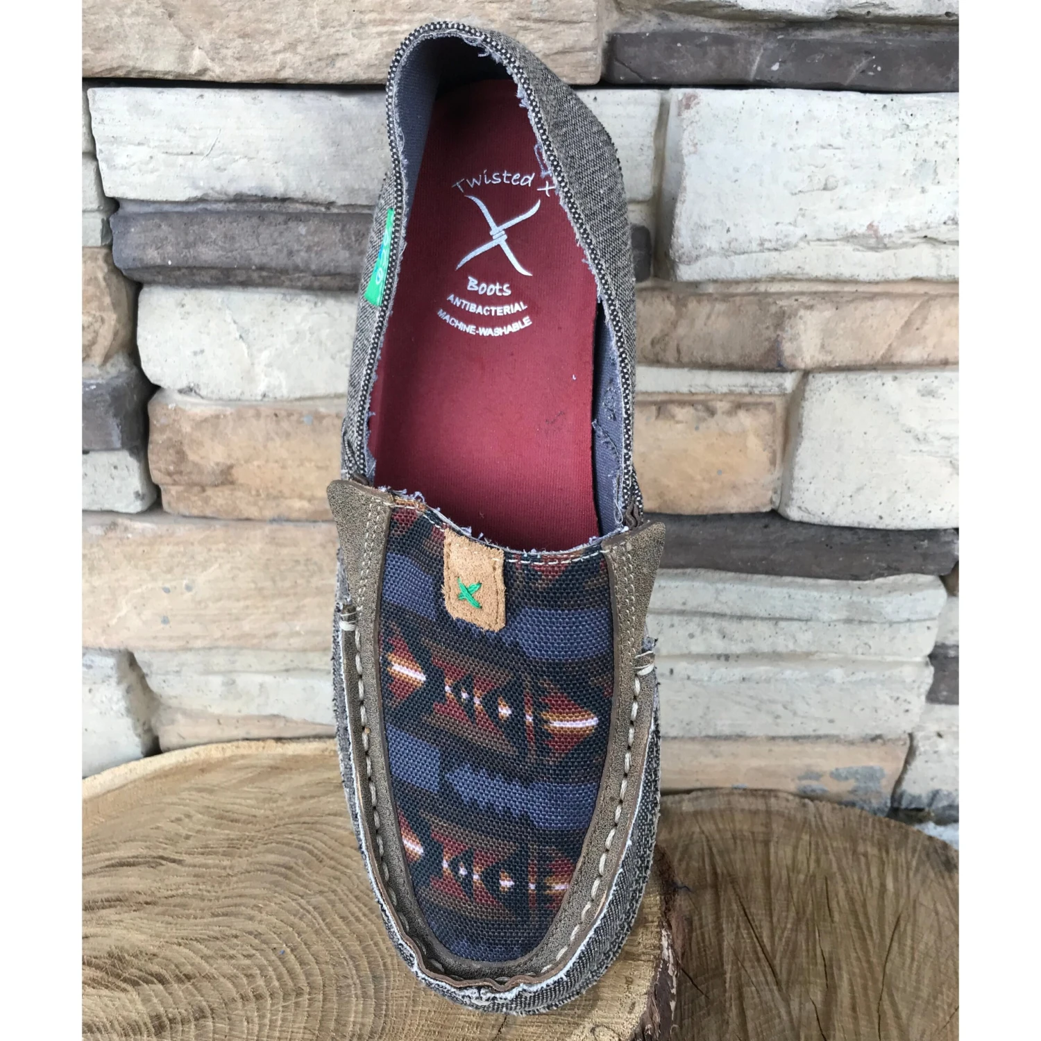 WE Exclusive ~ Twisted X Women's Grey Aztec Loafer Slip-On Moc 4 WE Exclusive ~ Twisted X Women's Grey Aztec Loafer Slip-On Moc - Image 2