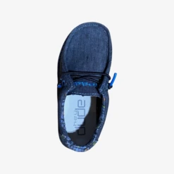 Heydude Hey Dude Wally Toddler Chambray Wave -Shoe Promotion Store IMG 4892