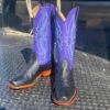 Fenoglio Black & Purple Smooth Ostrich Boots -Shoe Promotion Store IMG 5370