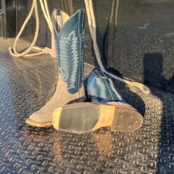 Anderson Bean Women's Grey & Regal Blue Waxy Kudu Boots 11 Anderson Bean Women's Grey & Regal Blue Waxy Kudu Boots -Shoe Promotion Store IMG 6018