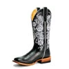 Macie Bean Black Eyed Susan Embroidered Boots -Shoe Promotion Store M9166 frontangled 400x400 1 23788.1617376238