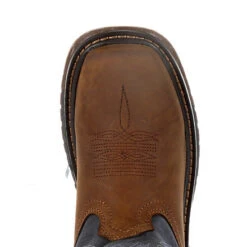 Rocky Boots Rocky Little Kid's Brown And Blue Square Toe Boot -Shoe Promotion Store RKW0255C birdseye