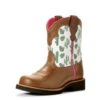 Ariat Kid's Brown Cactus Fatbaby Round Toe Boot -Shoe Promotion Store S19 KDS WEST Couto 10027309 3 4 front