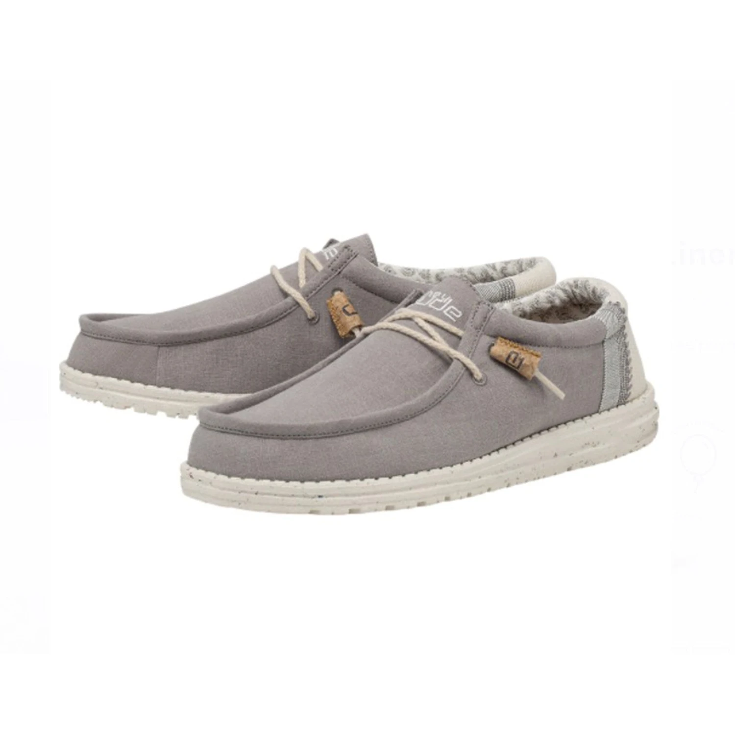 Heydude Hey Dude Men's Wally Linen Natural Grey Casual Shoe 4 Heydude Hey Dude Men's Wally Linen Natural Grey Casual Shoe - Image 2