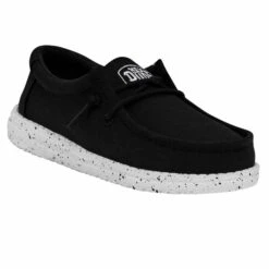 Heydude Hey Dude Wally Youth Slub Canvas Black -Shoe Promotion Store Screenshot2023 02 28155029