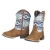 Twister Kids Heston White/Blue Aztec Boots -Shoe Promotion Store Twister Heston Style Childrens Boot Tan prd 83448 s 4448108
