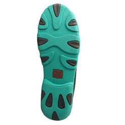 Twisted X Women's Black Croc Print With Lush Green Lacing -Shoe Promotion Store WDM0062sole