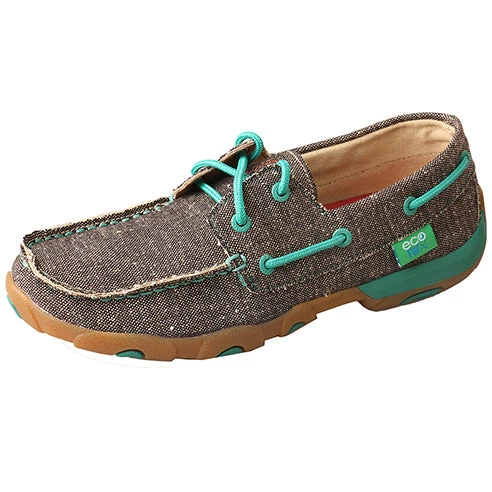 Twisted X Women's Eco TWX Dust And Teal Driving Moc 3 Twisted X Women's Eco TWX Dust And Teal Driving Moc