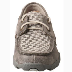 Twisted X Kid's Grey Weave Moc -Shoe Promotion Store YDM0039 FR 510x700 1