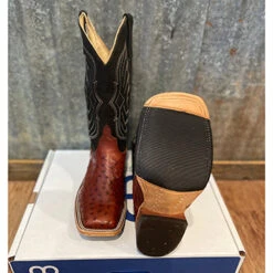 Anderson Bean Almond Full Quill Ostrich Boots -Shoe Promotion Store abostrichsole