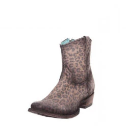 Corral Boots Corral Leopard Zipper Ankle Boots