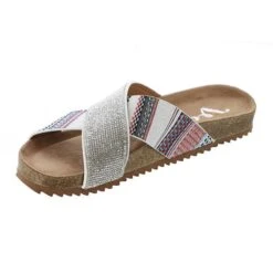 Aztec & Rhinestone Strap Sandals