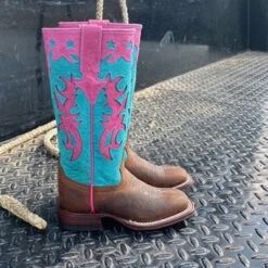 Macie Bean Pink & Turquoise Mad Dog Tall Boots -Shoe Promotion Store mk5