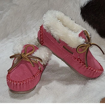 Minnetonka Pink Suede "Charley" Children's Slippers 10 Minnetonka Pink Suede "Charley" Children's Slippers - Image 8