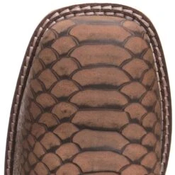 Kid's Brown Viper And Red Square Toe Boots -Shoe Promotion Store smoky mountain children boys viper print cowboy boots 2