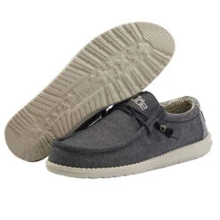 Heydude Hey Dude Wally Chambray Black -Shoe Promotion Store wallybottom
